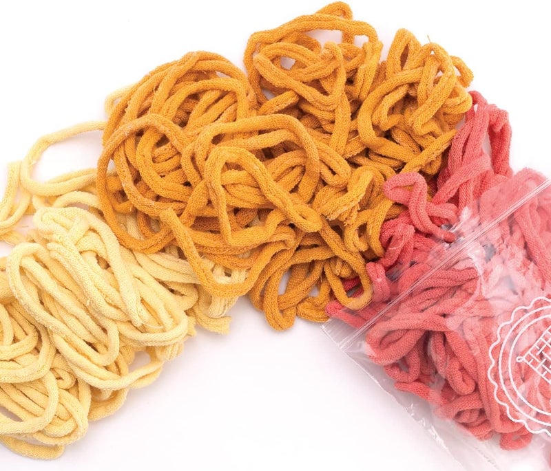 friendly loom Lotta Loops by - Tulip Pack (Traditional Size) Daffodil, Tiger Lily, Salmon Cotton Loops Makes 6 Potholders apprx 6" x 6"by Harrisville Designs Made in The USA - Image 2